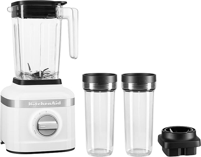 KitchenAid K150 3 Speed Ice Crushing Blender with 2 Personal Blender Jars - KSB1332Y - White, 48 oz