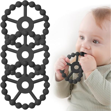 Roll over image to zoom in 3 Pack Ring Teether, Silicone Teething Ring Toys for Babies 6 Months, Seposeve Baby Teethers 6-12 Months 12-24 Months, Easy to Grasp Toy for Baby Teething Relief